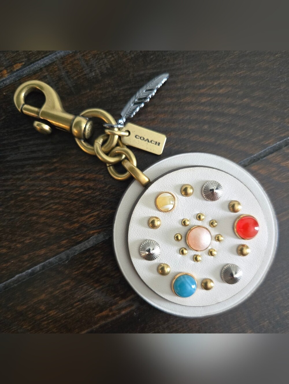 Coach Circle Rivets Bag Charm